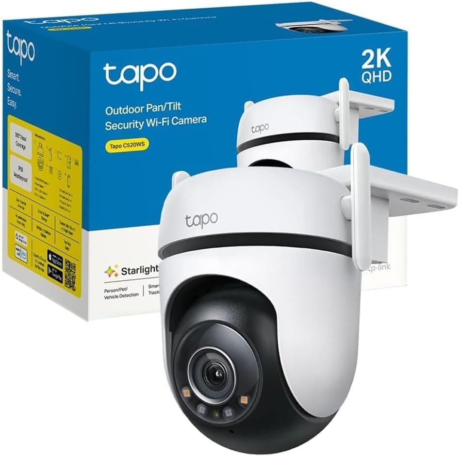 TP-Link Tapo C520WS 2K QHD Outdoor IP66 Pan/Tilt Wi-Fi Güven Kamerası