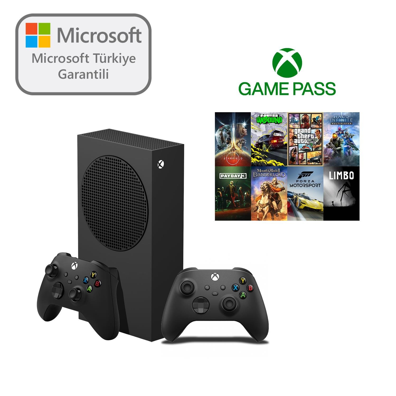 Microsoft XXU-00010 Xbox Series S 1TB SSD Oyun Konsolu Siyah + 1 Kol Siyah  + 1 Yıl Gamepass ( Microsoft Türkiye Garantili ) - Nethouse