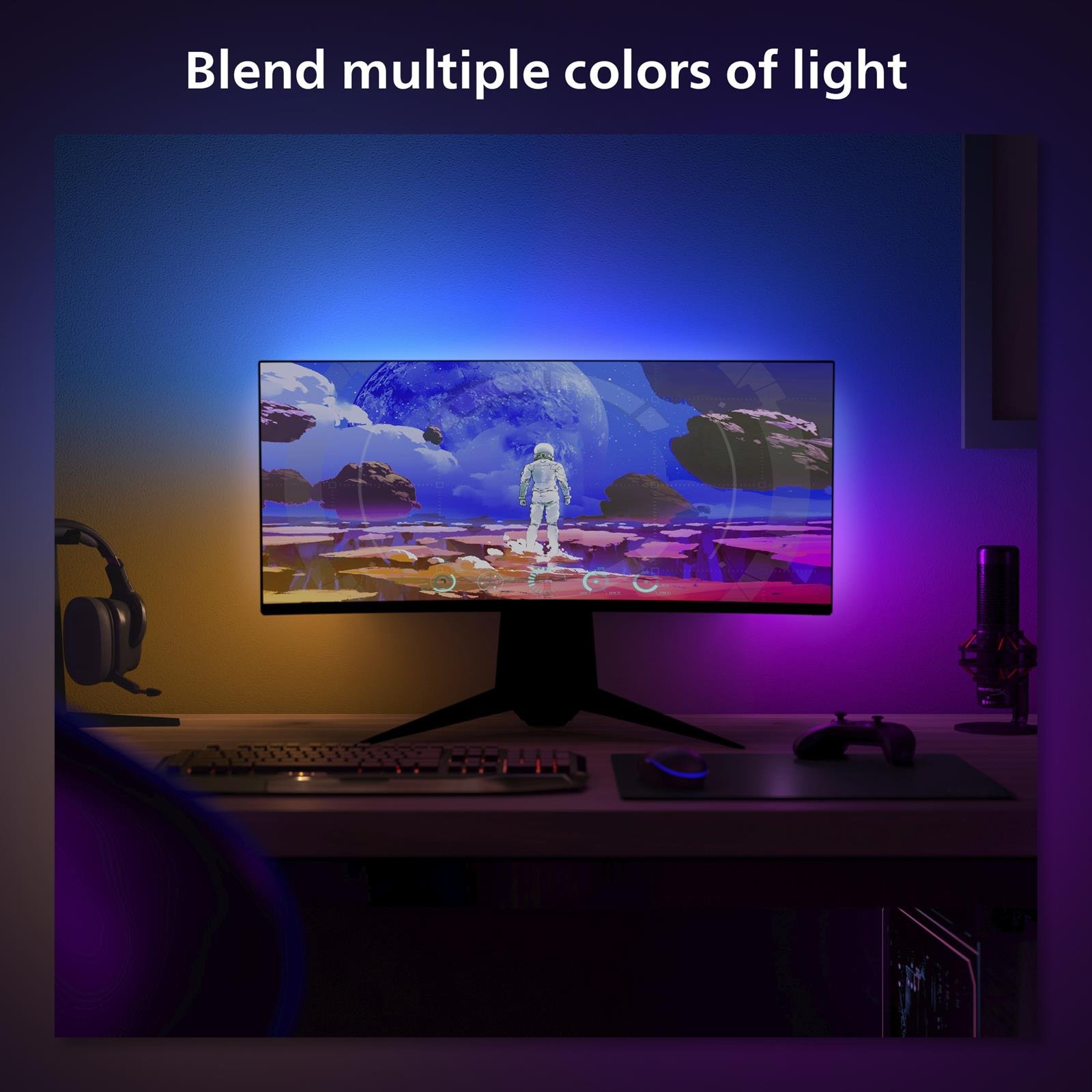 Philips Hue Gradient PC Monitör Akıllı Renkli Led Şerit, 32-34'' - Nethouse