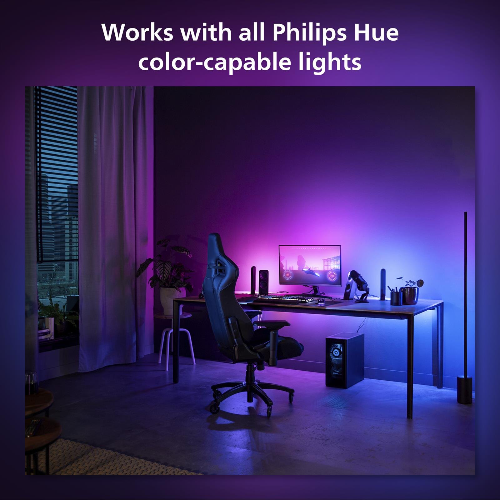 Philips Hue Gradient PC Monitör Akıllı Renkli Led Şerit, 32-34'' - Nethouse