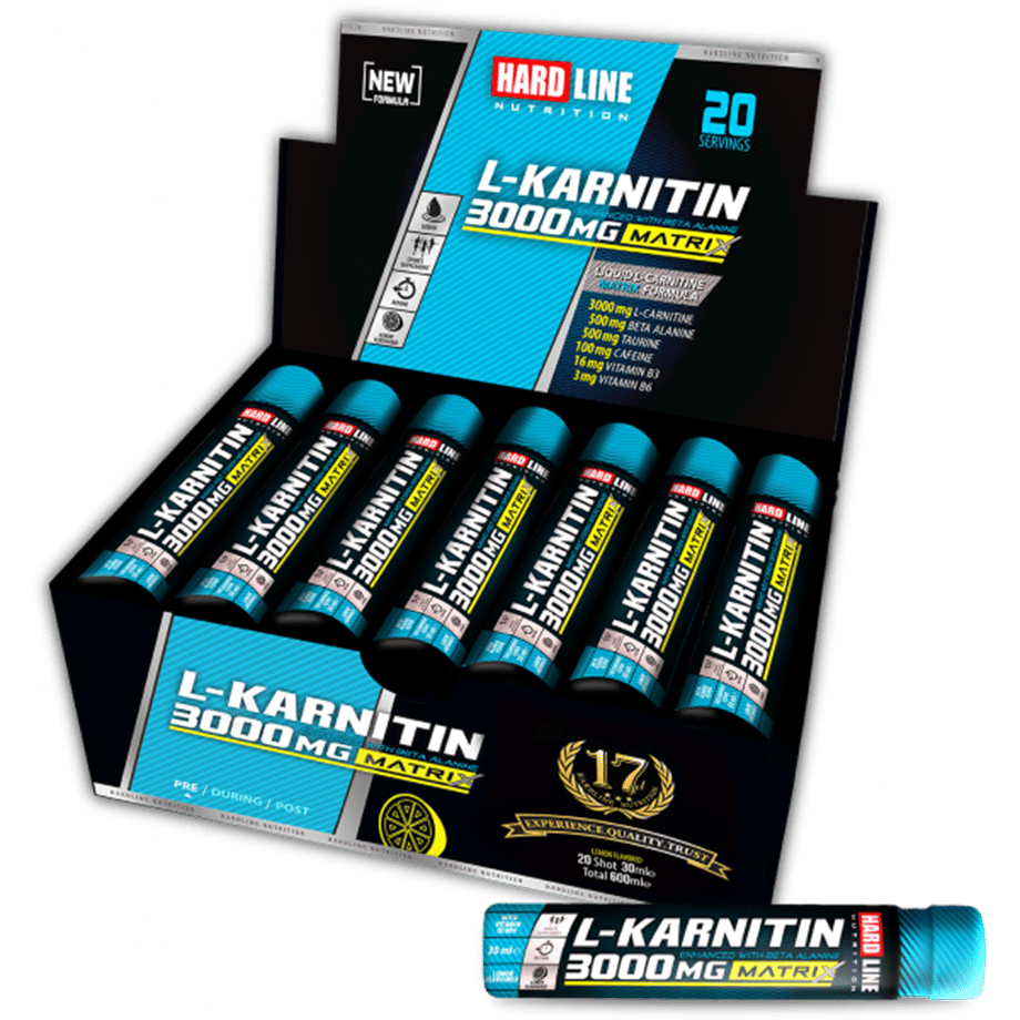 Hardline L-Karnitin Matrix 3000 mg 20 Shot
