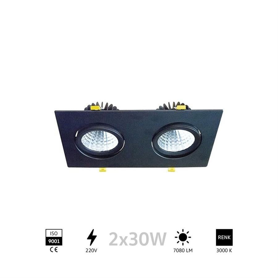ACK 2 x 30W İkili LED Spot S/A - 3000K Sarı Işık AH03-07101 Bist Elektrik -  Online Satış Platformu