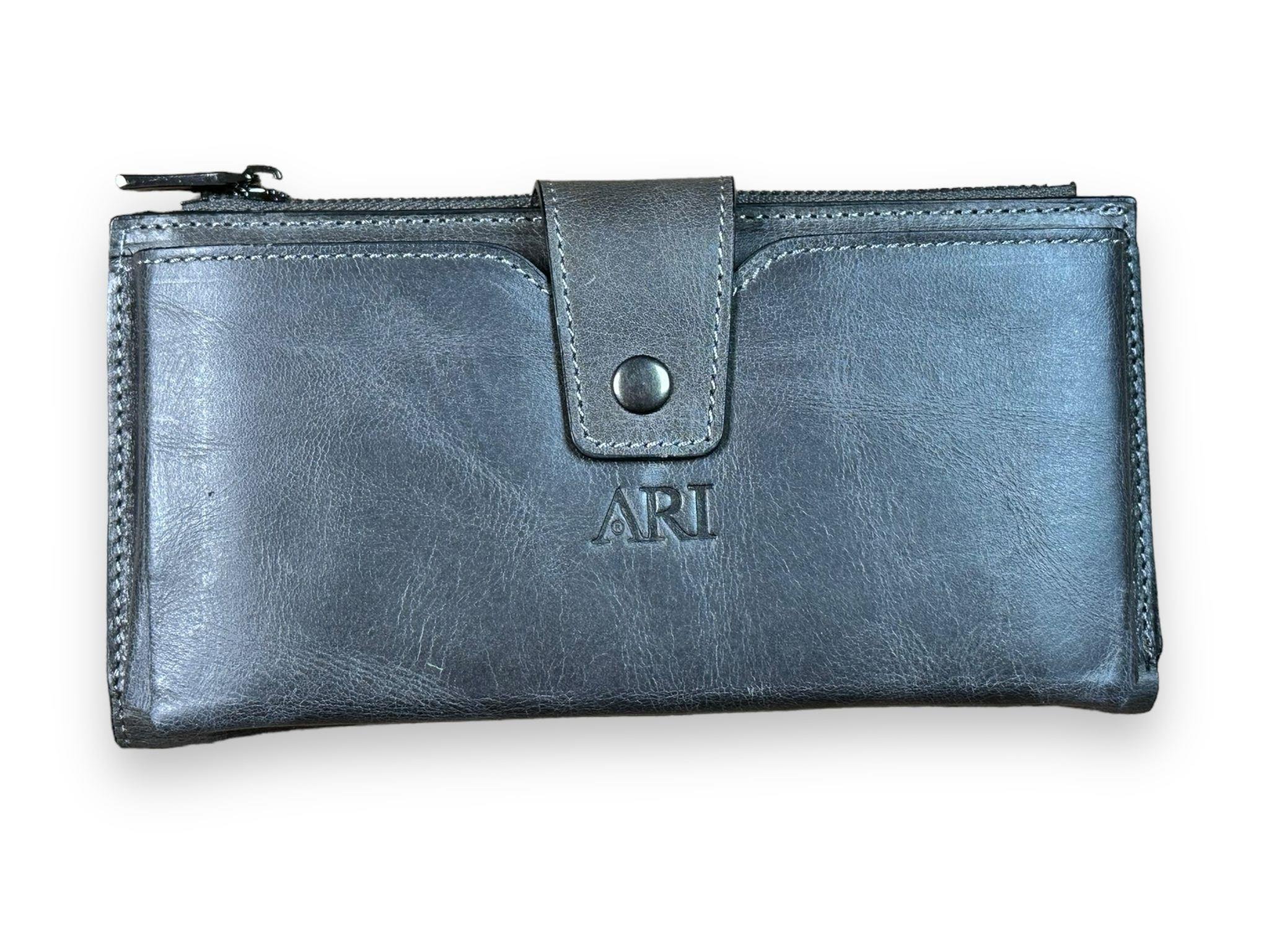Arı Deri Adm719 Deri Portföy Cüzdan Gri