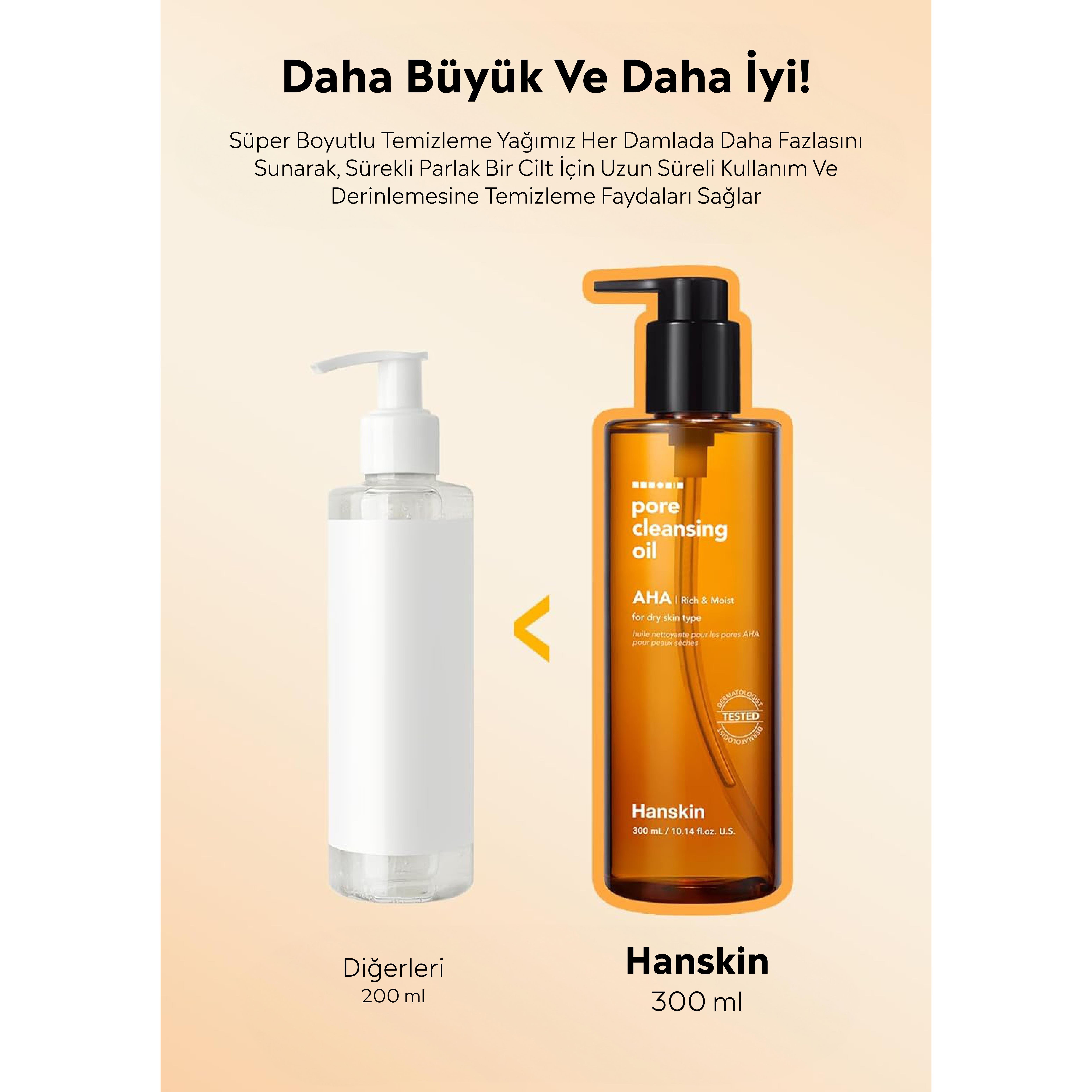 Hanskin Pore Cleansing Oil AHA - Kuru Ciltler Için Gözenek Ve