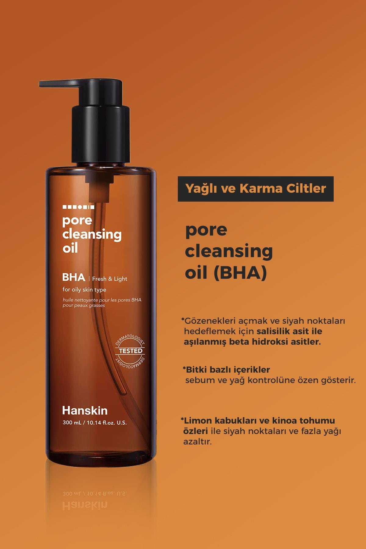 Hanskin Pore Cleansing Oil BHA – Karma Ve Yağlı Ciltler Için Gözenek ve  Makyaj Temizleme Yağı - Hanskin Türkiye