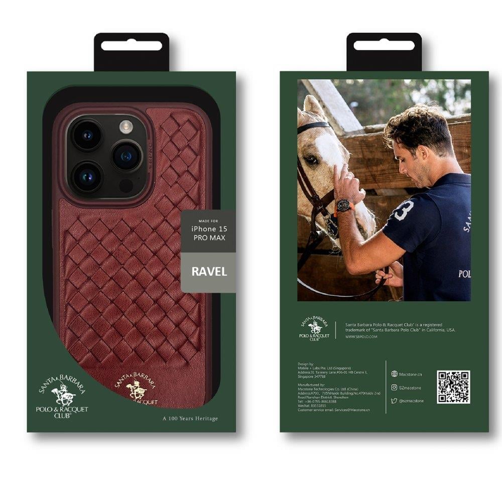 iPhone 15 Pro Max Ravel Santa Barbara Polo Racquet Club Stand Kılıf