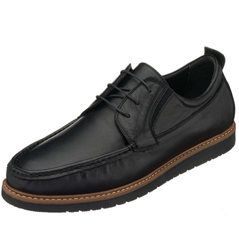 USKRT103 Black Leather Large Size Wide Form High Quality Superior Edition Men's Casual Shoes 