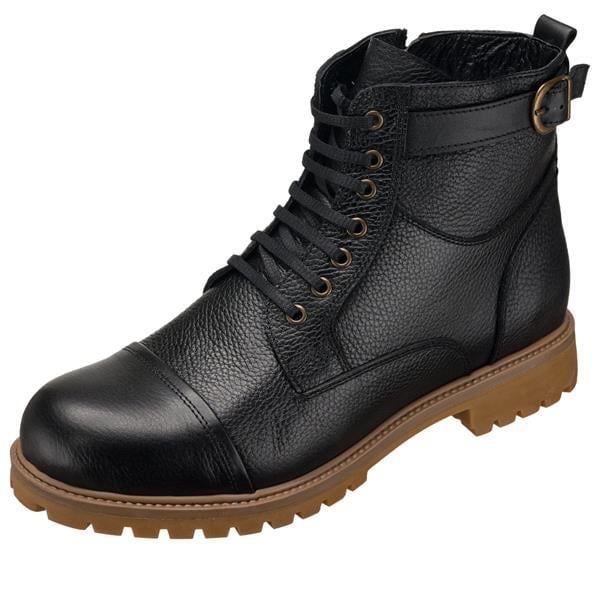 USEF703-1 Black Leather Large Size Wide Form Hand Made Special Edition Men's Boots 
