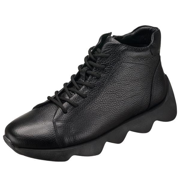 USST201 Black Leather Calfskin Lining King Size Men's Handmade Luxury Boots