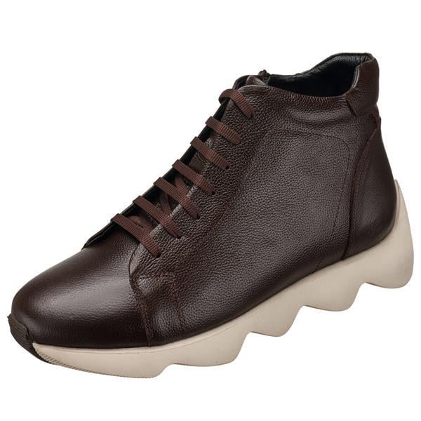 USST201 Brown Leather Calfskin Lining King Size Men's Handmade Luxury Boots