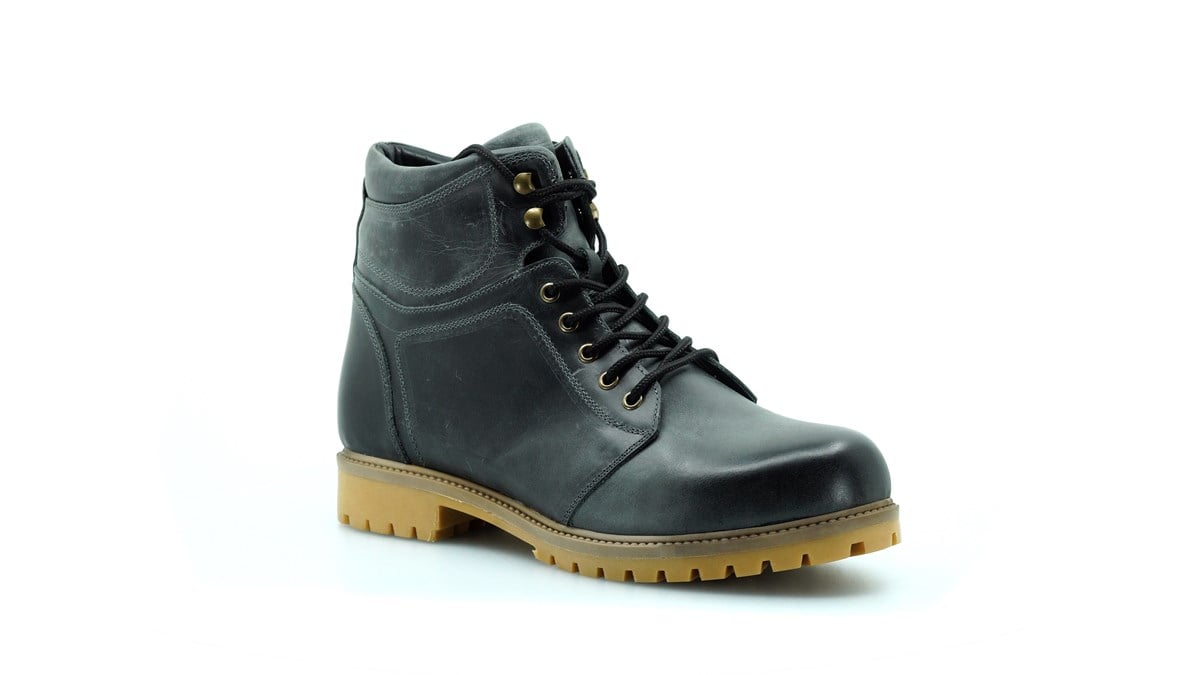 USCYN2022 Gray Oiled Crazy Leather Large Size Handmade Wide Form Special Edition Men's Boots