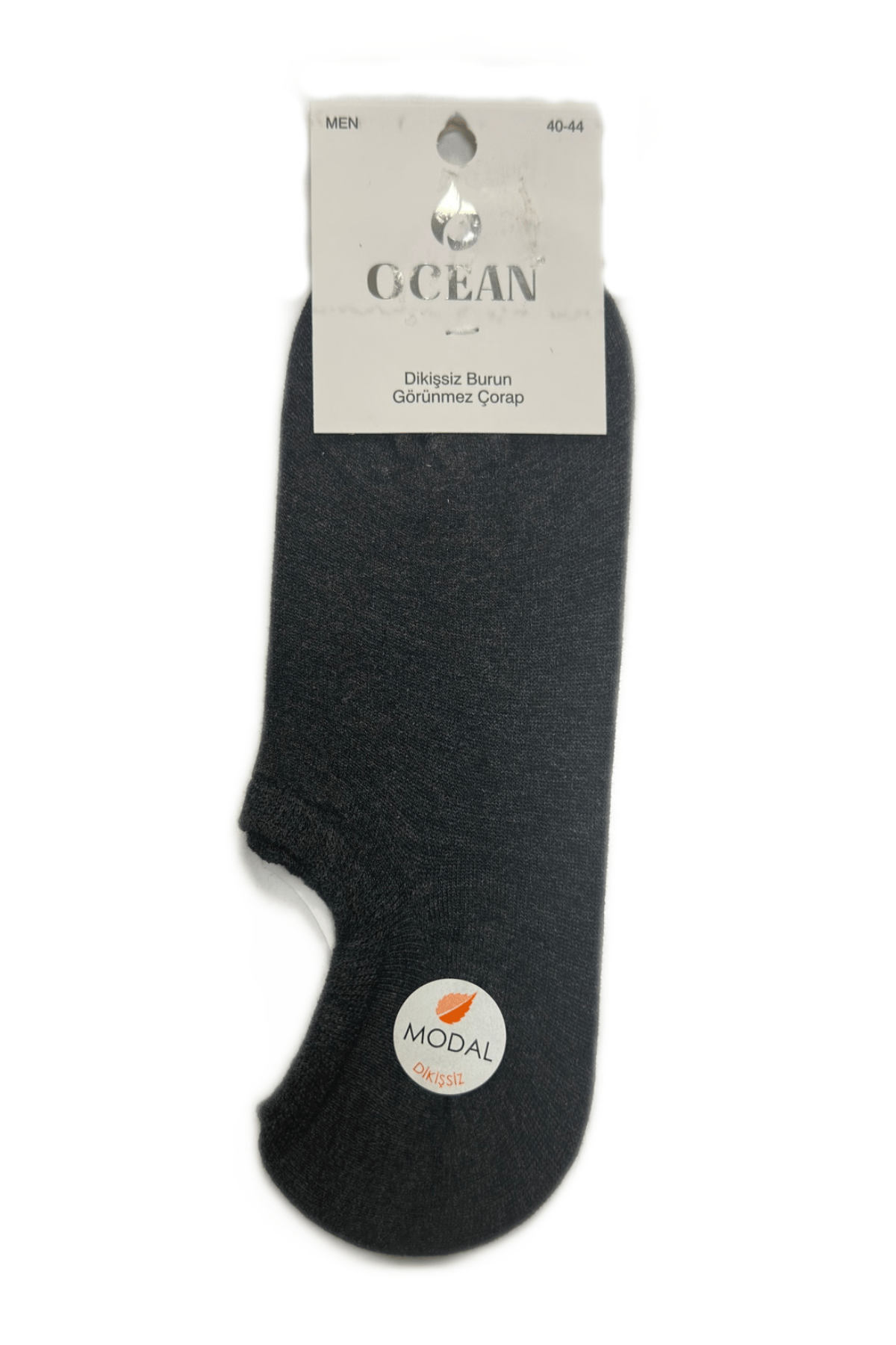 Ocean Erkek Burun Dikişsiz Babet Çorap Füme / Stalibutik