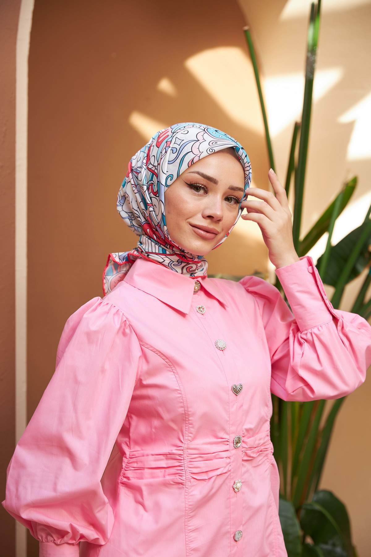 Colorday Melodi Soft Eşarp Kırmızı  1153-10