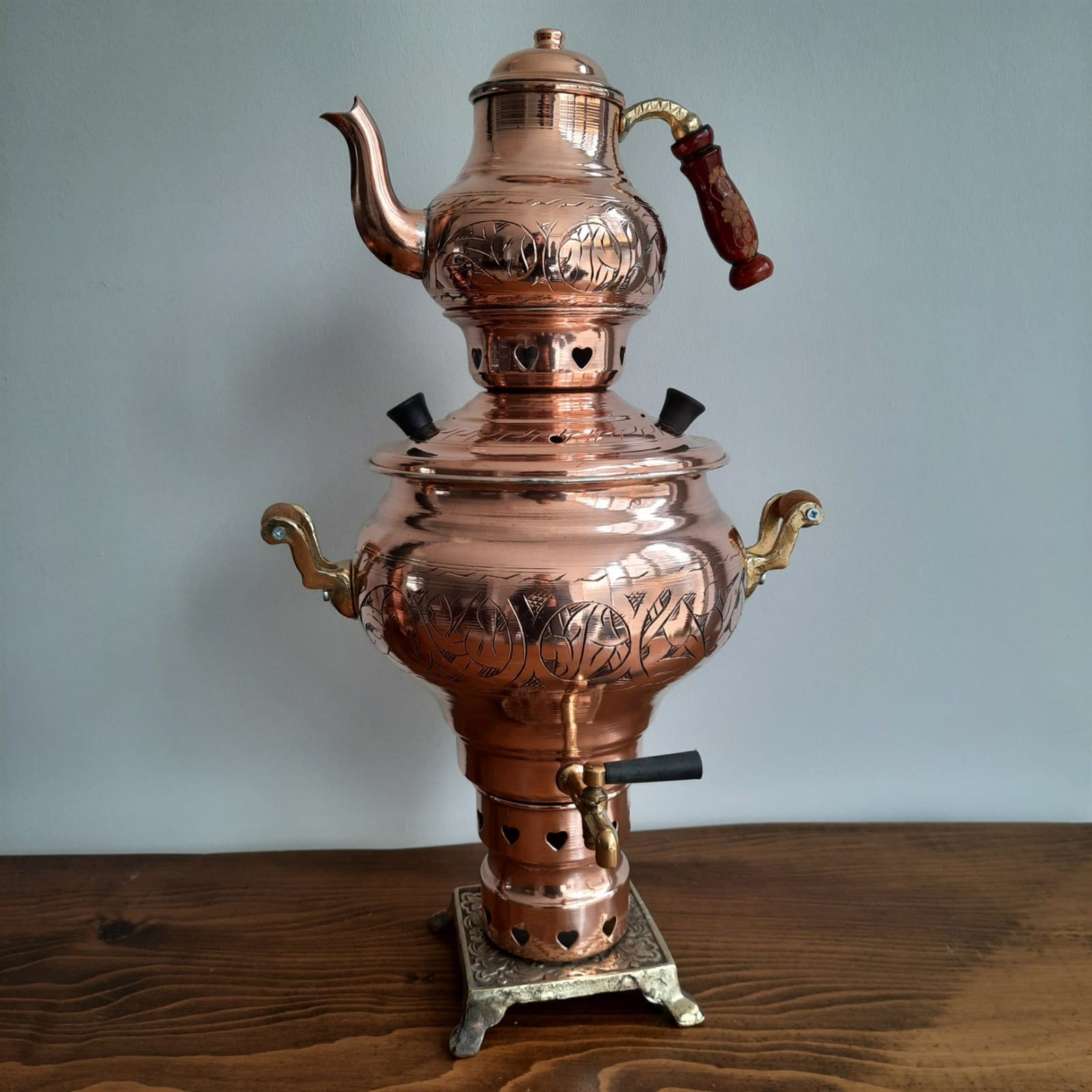 TURKISH COPPER ELECTRIC SAMOVAR, 3 LT