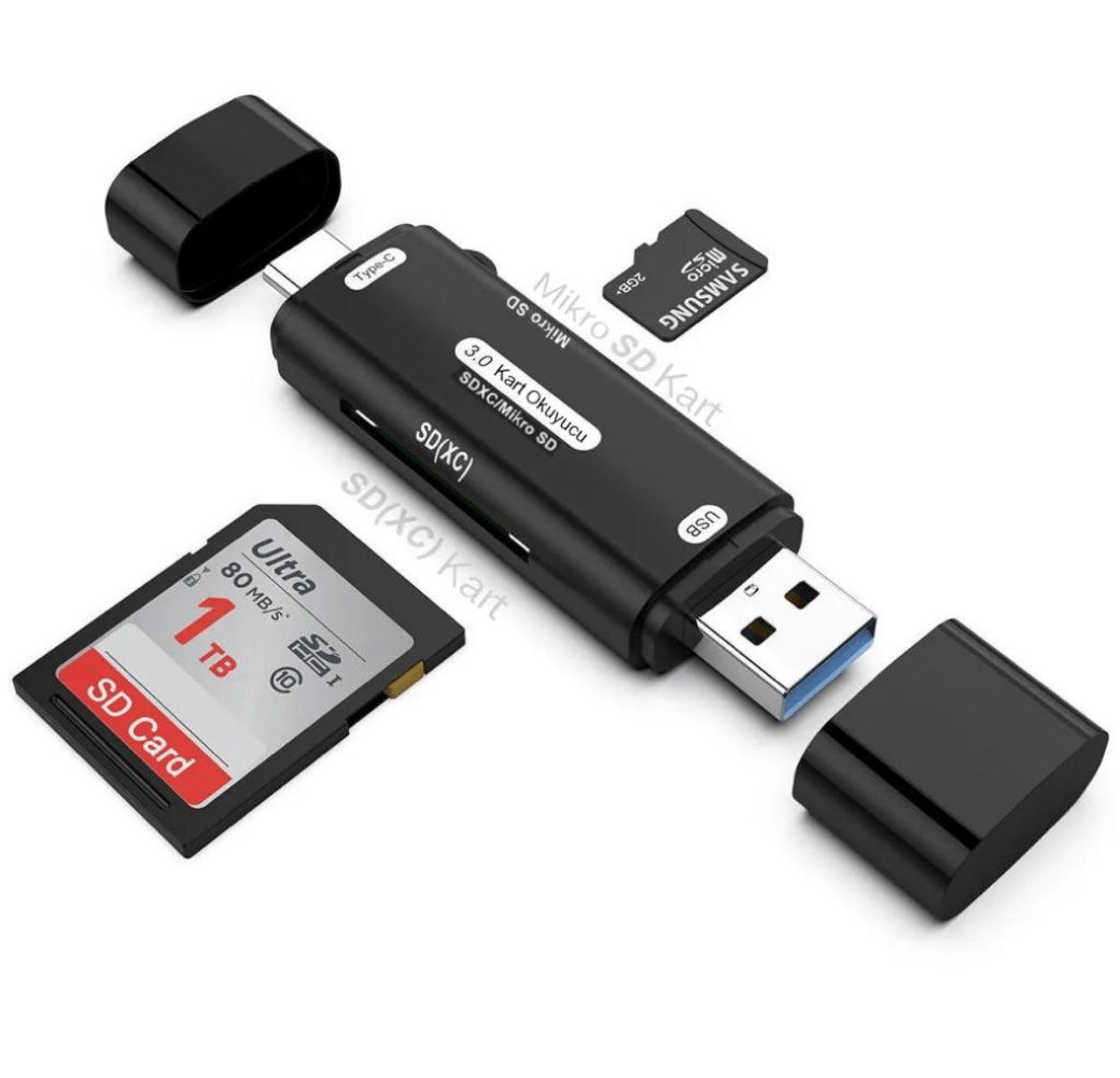 LivX Micro SD Kart Okuyucu Type C to USB 3.0 Çevirici OTG Hafıza Kartı  Okuyucu Adaptör Micro SD Card Reader RKTSD