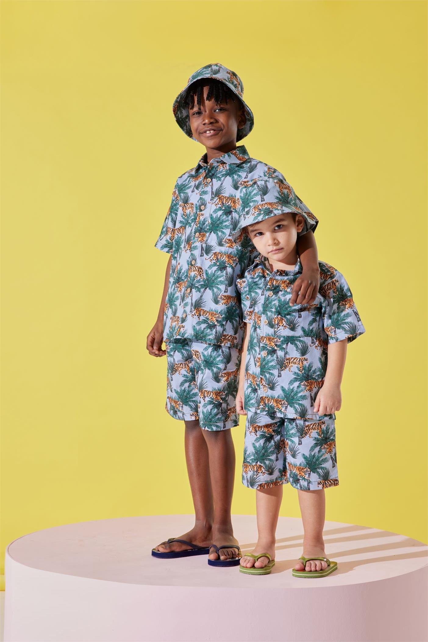 Safari Gömlek - Şort - Şapka Set I Boy I Lunamia