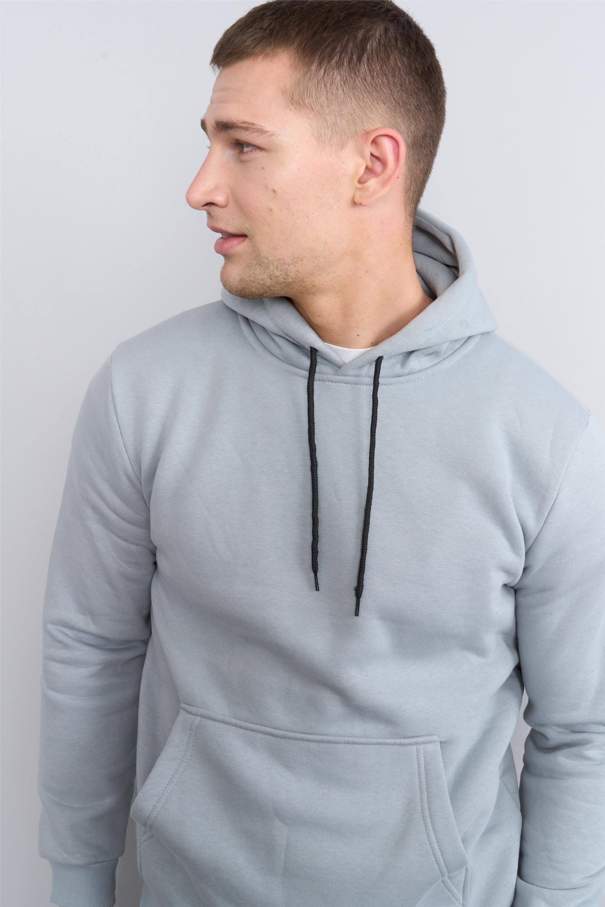 Çetinkaya Mentality 3035 3 İp Kapşonlu Gri Sweatshirt