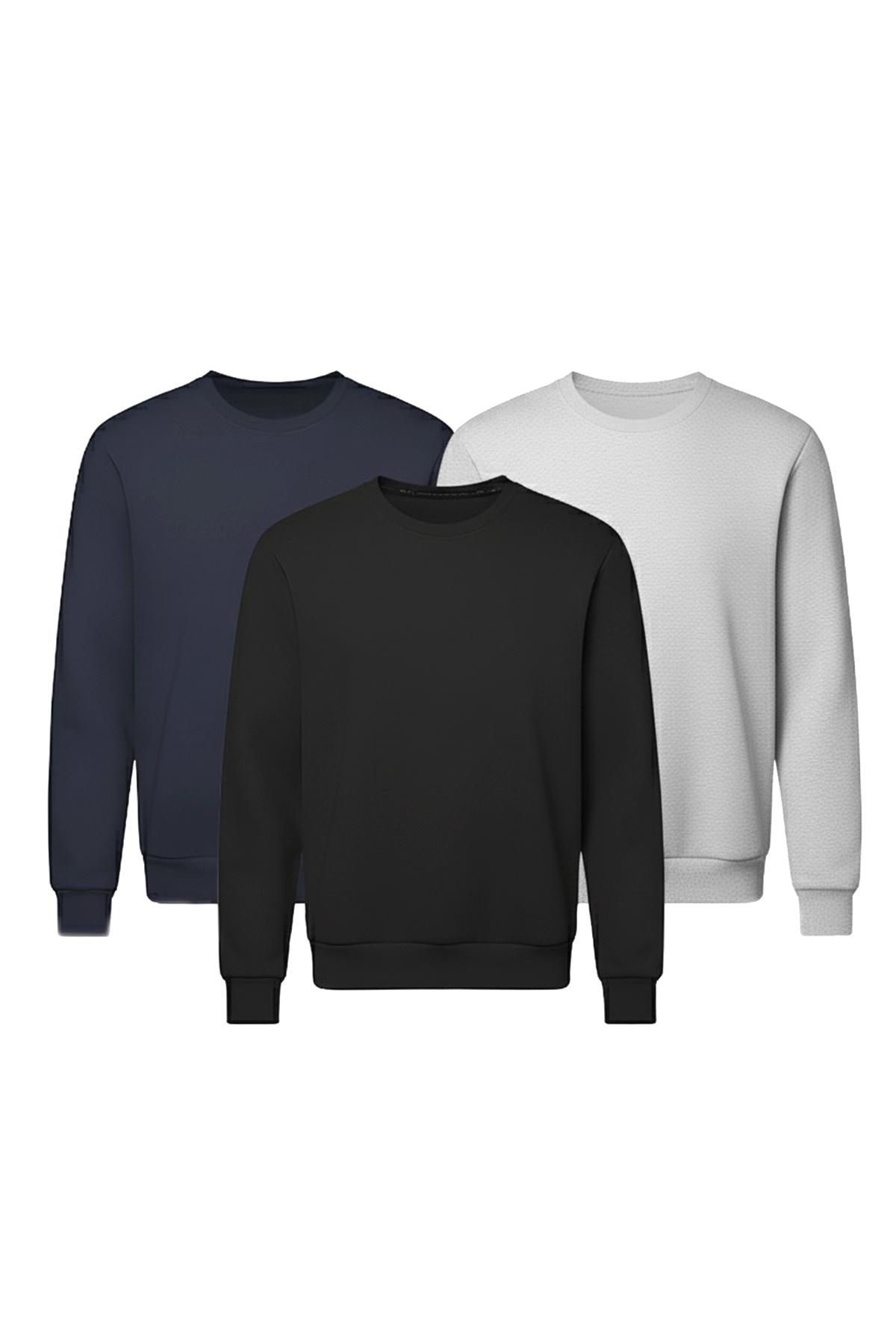 Çetinkaya Mentality 3036 3 İplik Bisiklet Yaka 3'lü Sweatshirt