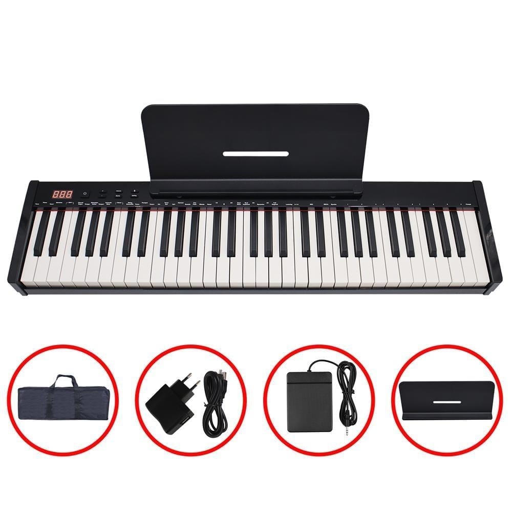 Jwin JTK-6103B Şarjlı Tuş Hassasiyetli 61 Tuşlu Bluetooth MIDI