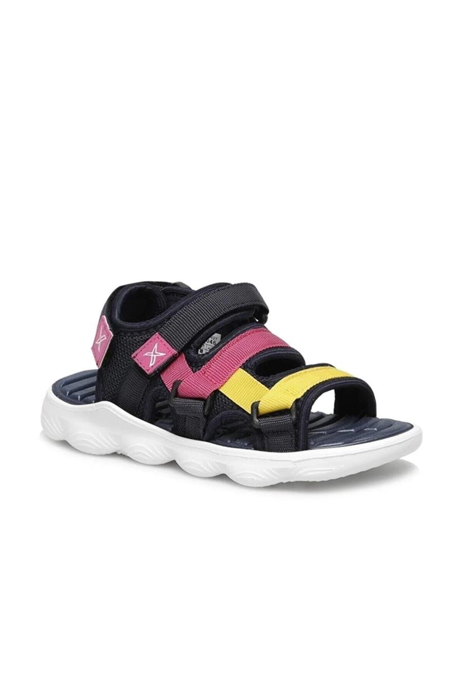 Kinetix Chantel 1FX Lacivert Neon Fuşya Kız Çocuk Sandalet