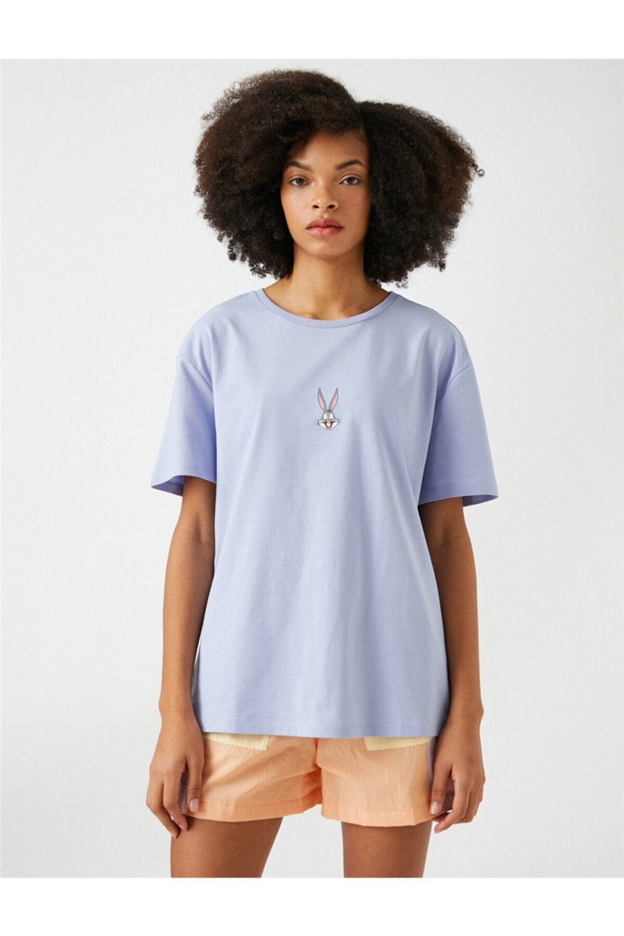 Koton 2Sal10180Ik Lila Jersey T-Shirt