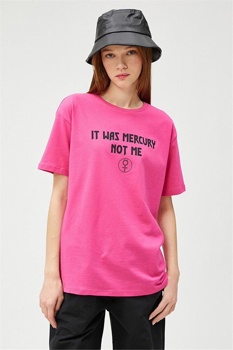 Koton 3Sal10238Ik 260 Pembe Genç Kız Pamuk Jersey Kısa Kollu O Yaka T-Shirt