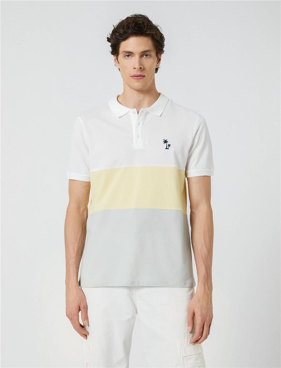 Koton 3Sam10146Mk 152 Sar Erkek Jersey Polo Yaka K sa Kollu T Shirt