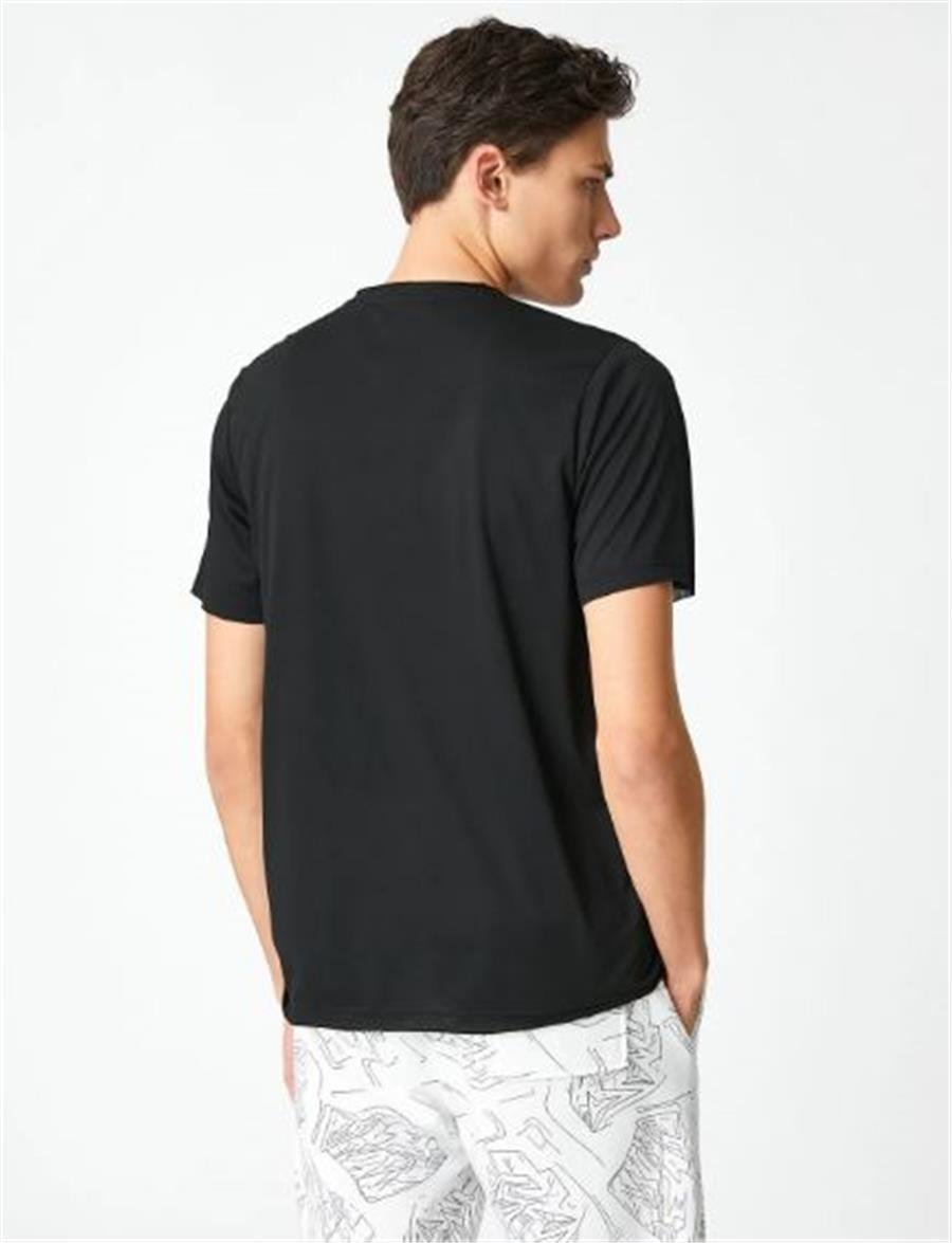 Koton 3Sam10182Hk 999 Siyah Erkek Viskoz Jersey Basic T-Shirt