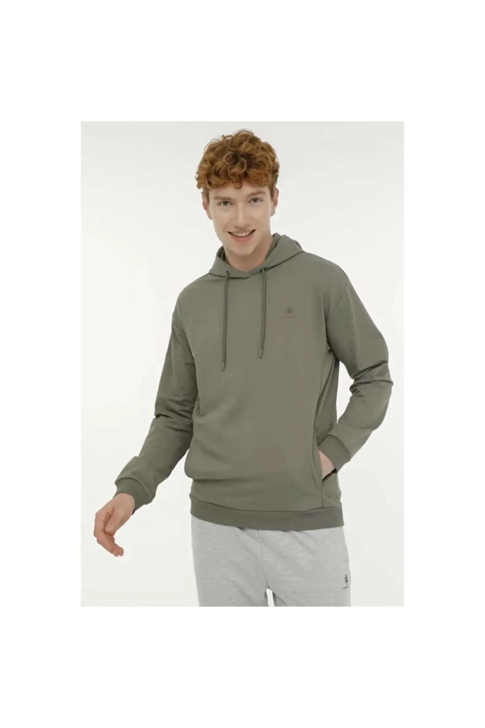 Lumberjack A10181320308010 4W Mb Sn73 Hoodıe 4Pr Hakı Erkek