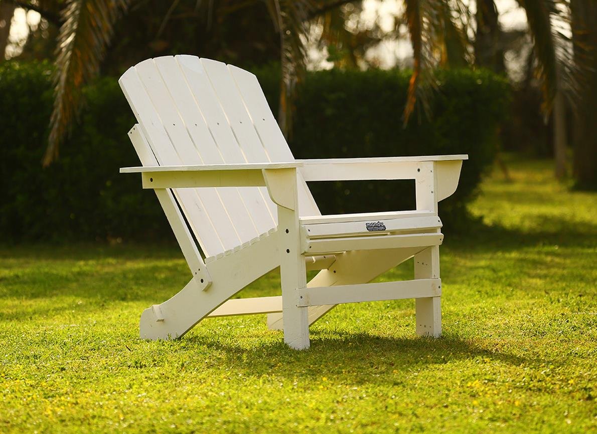 Mandu Adirondack (Ahşap Bahçe Sandalyesi) Beyaz-Mnd239