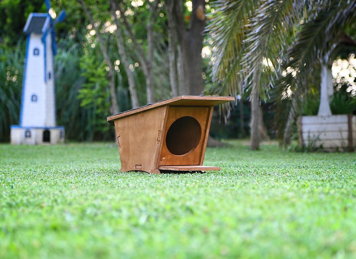 Mandu Ahşap Mini Kedi Evi (Yeni Doğan Evi)-Mnd215