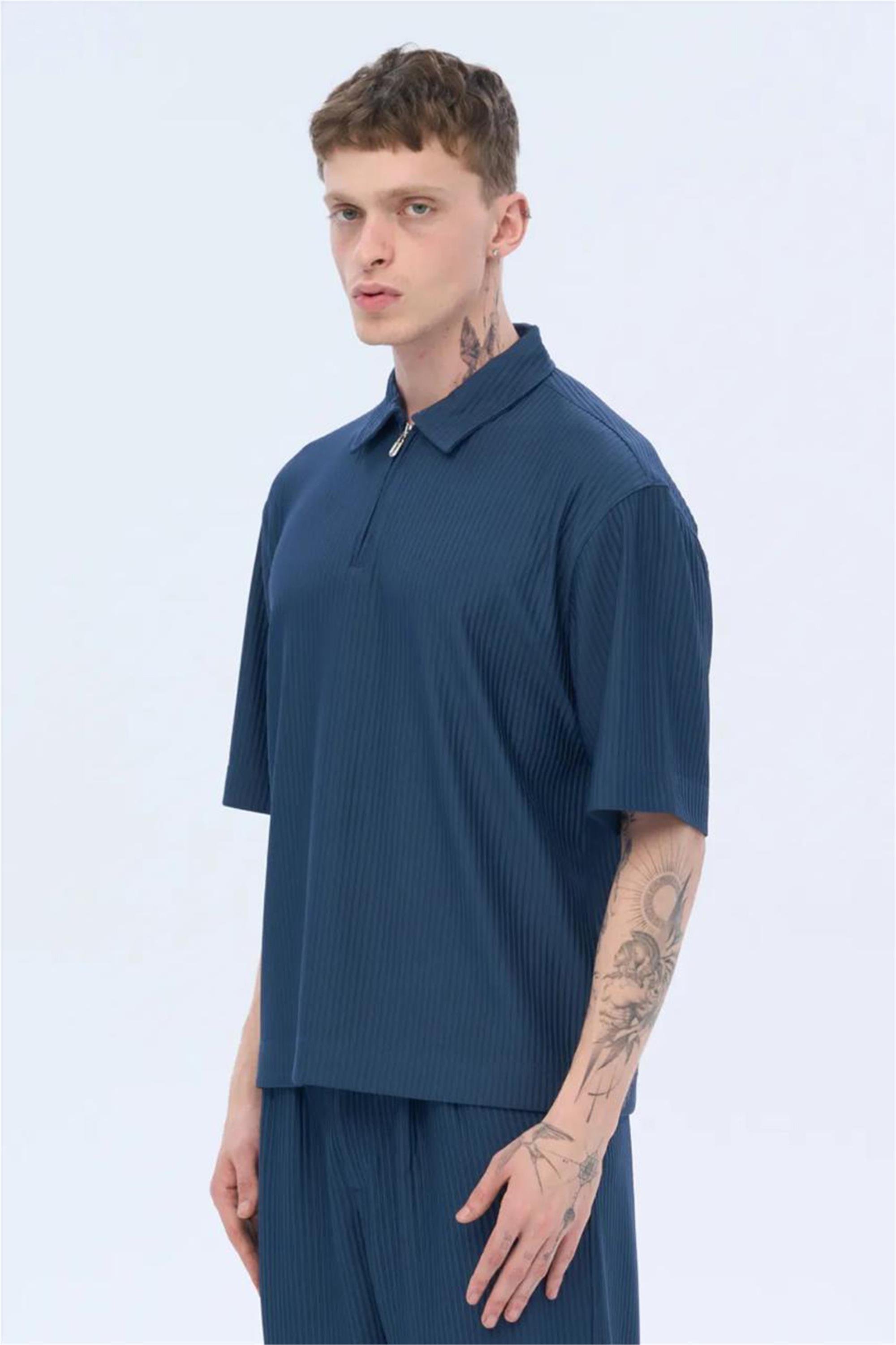 Massımo 6523 Indıgo Erkek T-Shırt | Çetinkaya