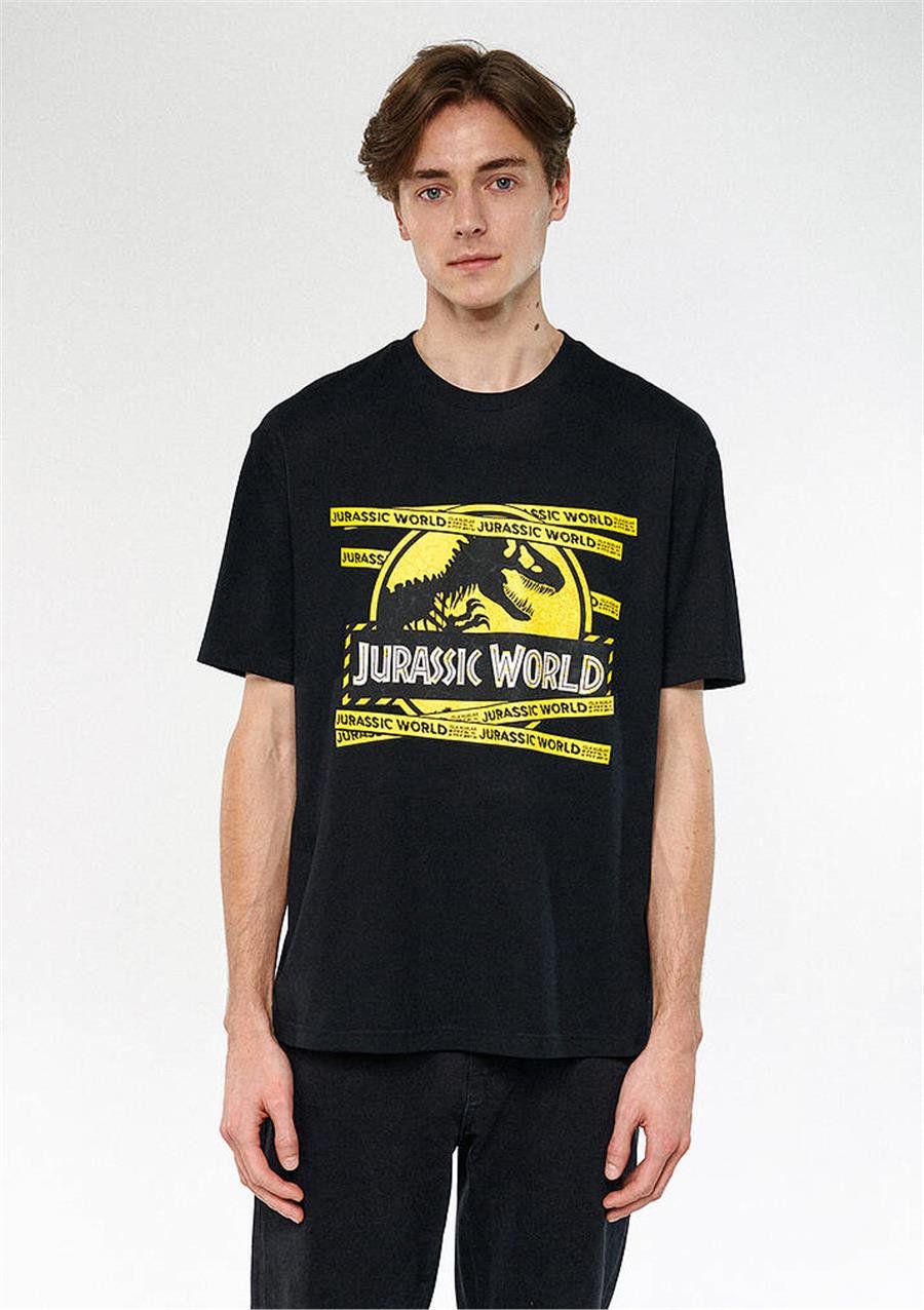 Mavi M0611294 900 Siyah Erkek Jurass c World Bask l T Shirt