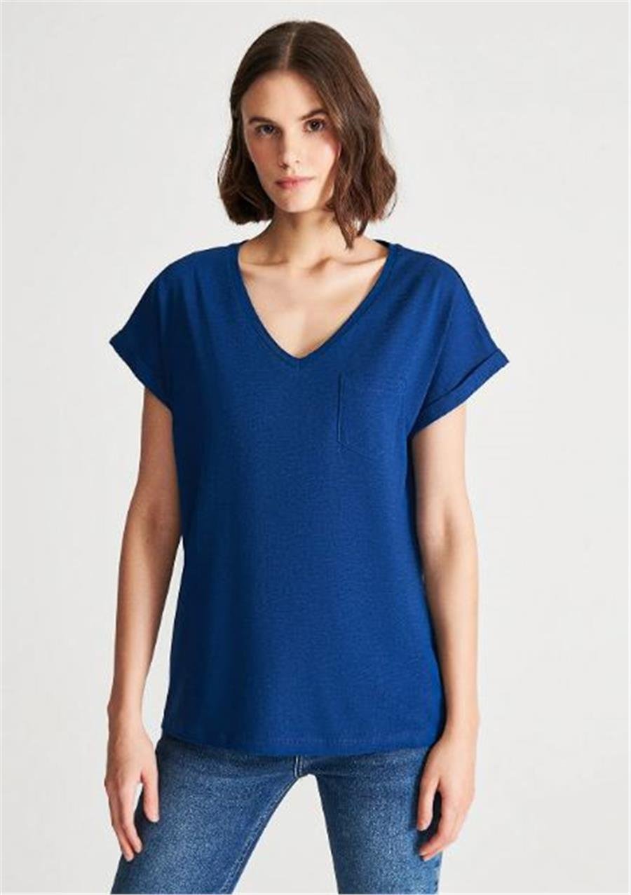 Mavi M1600961-30808 Gece Mavi Kadın T-Shirt