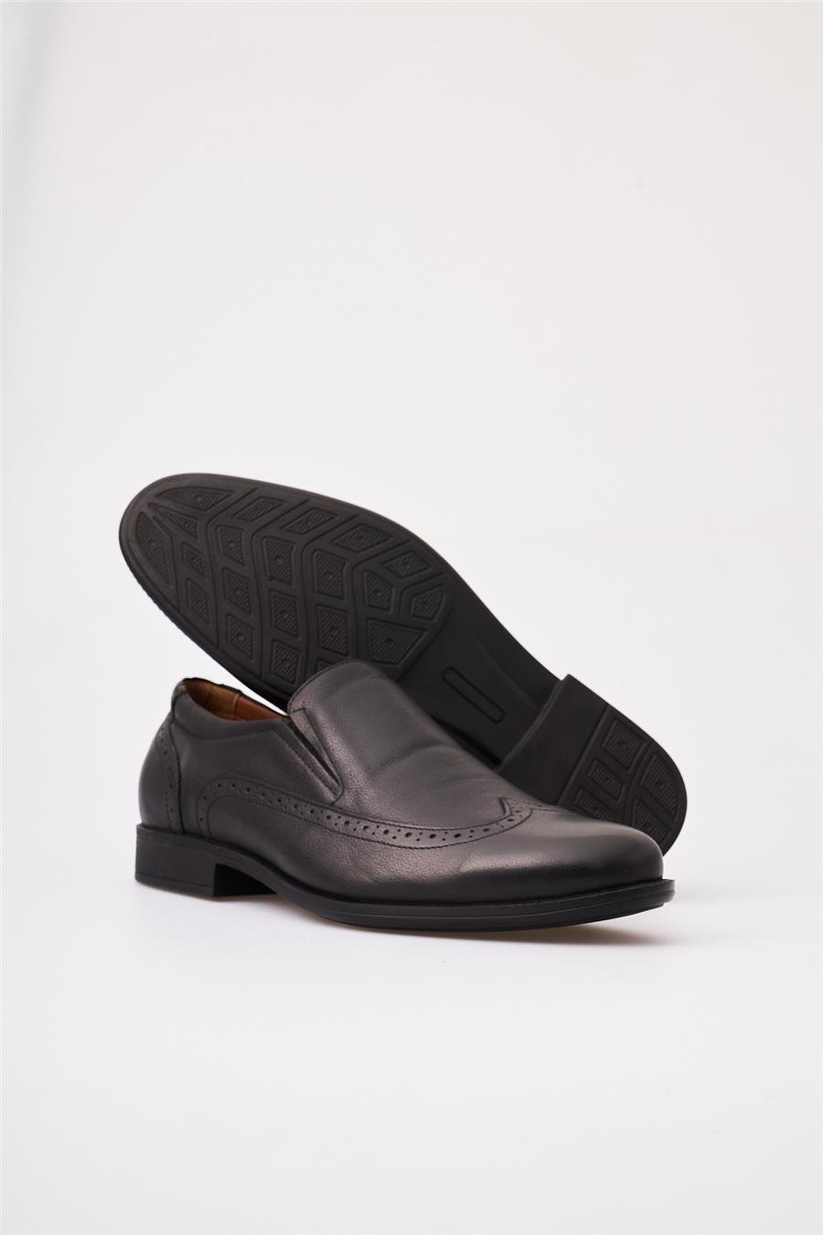 Meva 674 Siyah Erkek Kauçuk Comfort Ayakkabı