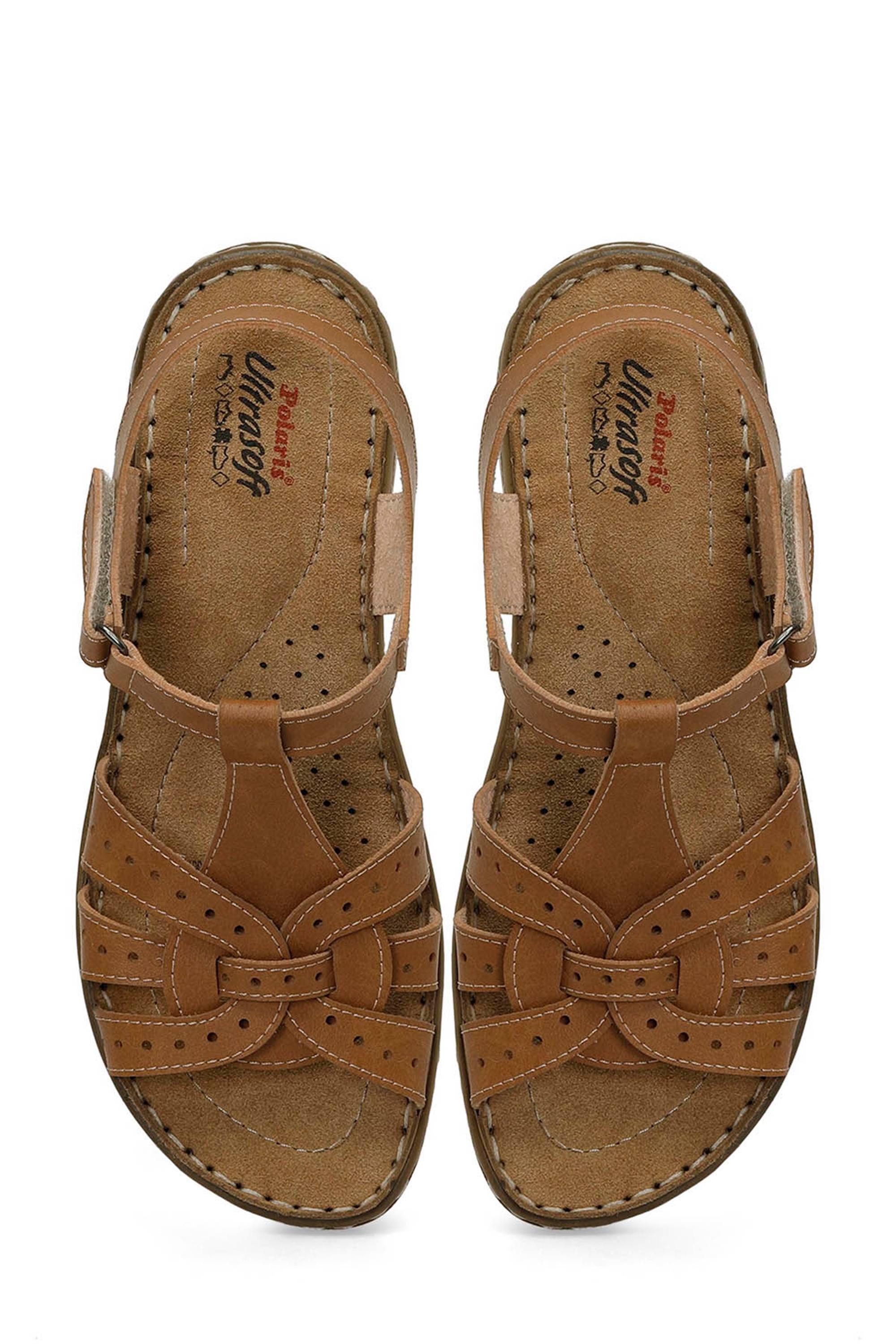 Polarıs 5M 158589 Z5Fx Taba Zenne Geleneksel Comfort Duz Sandalet