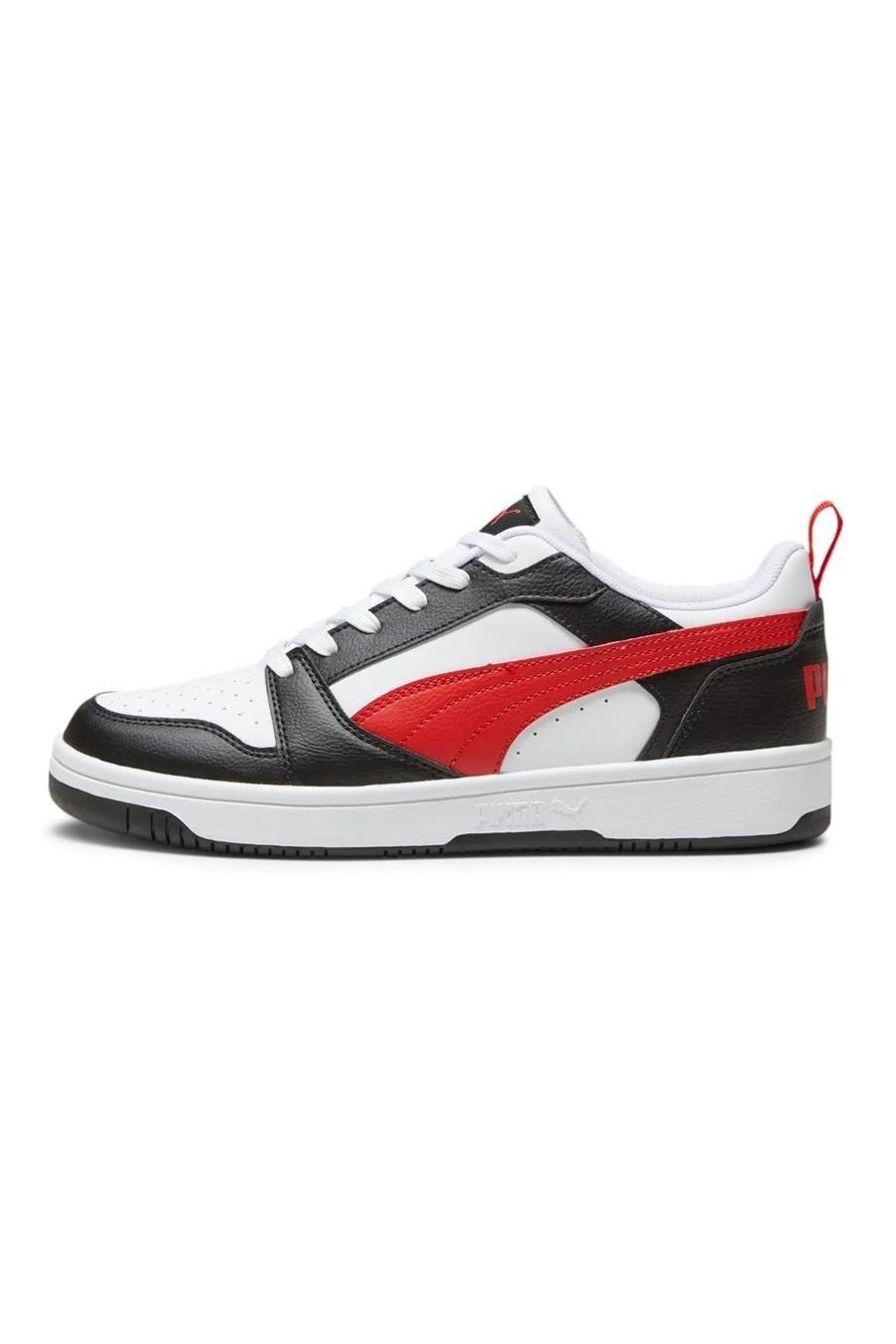 Puma 392328 04 Rebound V6 Low Puma White-For All Time Red-Puma Black  Yetişkin Erkek Sneaker Ayakkabısı
