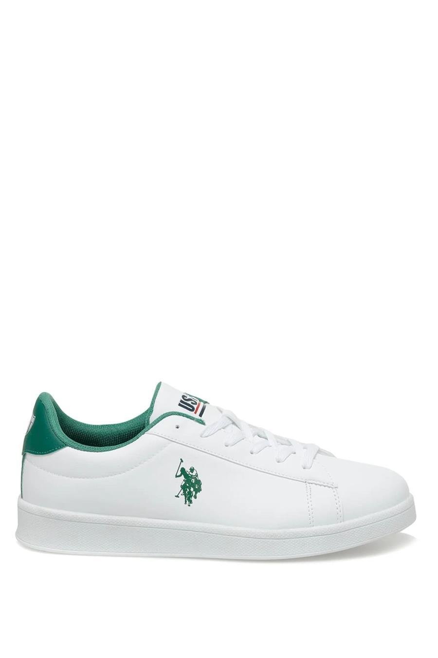 Us Polo A10125389312010 3M T bet 3Fx Beyaz Ye il Sneaker Ayakkab