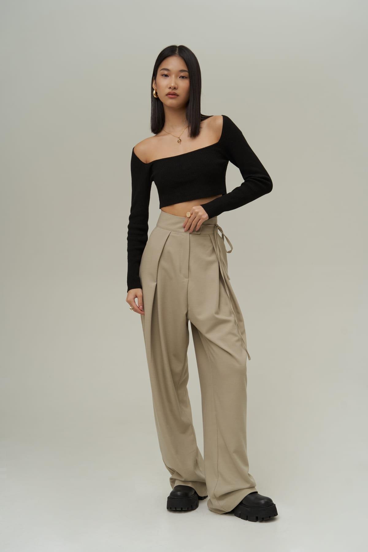 Mai Carmen Palazzo Olive Green Trousers