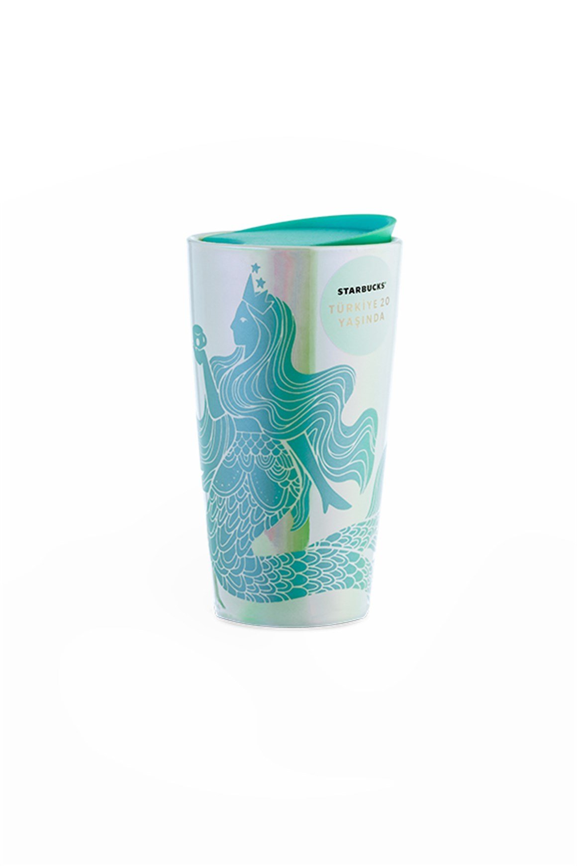 Starbucks® Desenli Seramik Termos - Mavi Beyaz - 355 ml - 11148299