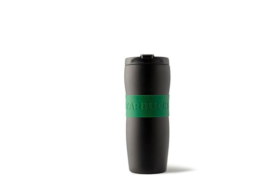 Starbucks® Klasik Seri Termos - Mat Yeşil - Siyah Renkli 355ml