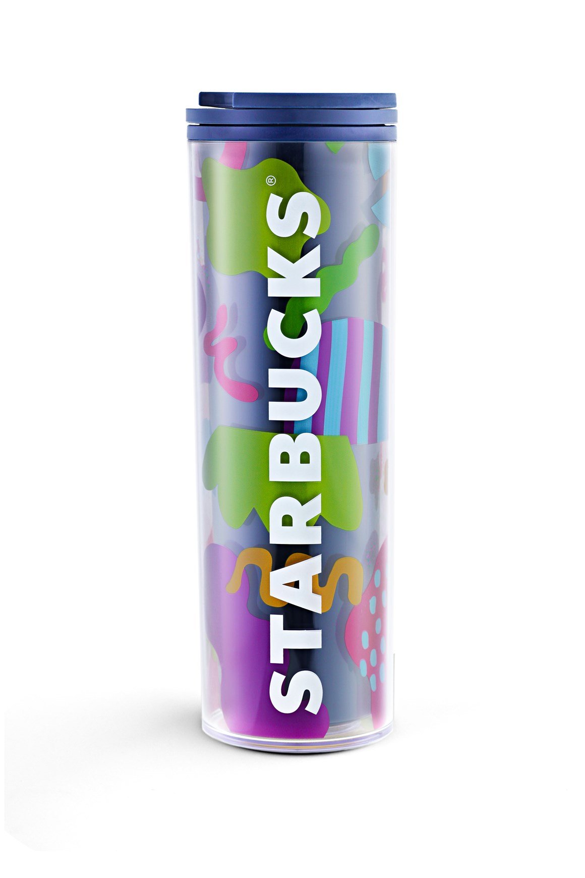 Starbucks® Çiçek Desenli Paslanmaz Çelik Termos - Mavi - 473 ml - 11140948