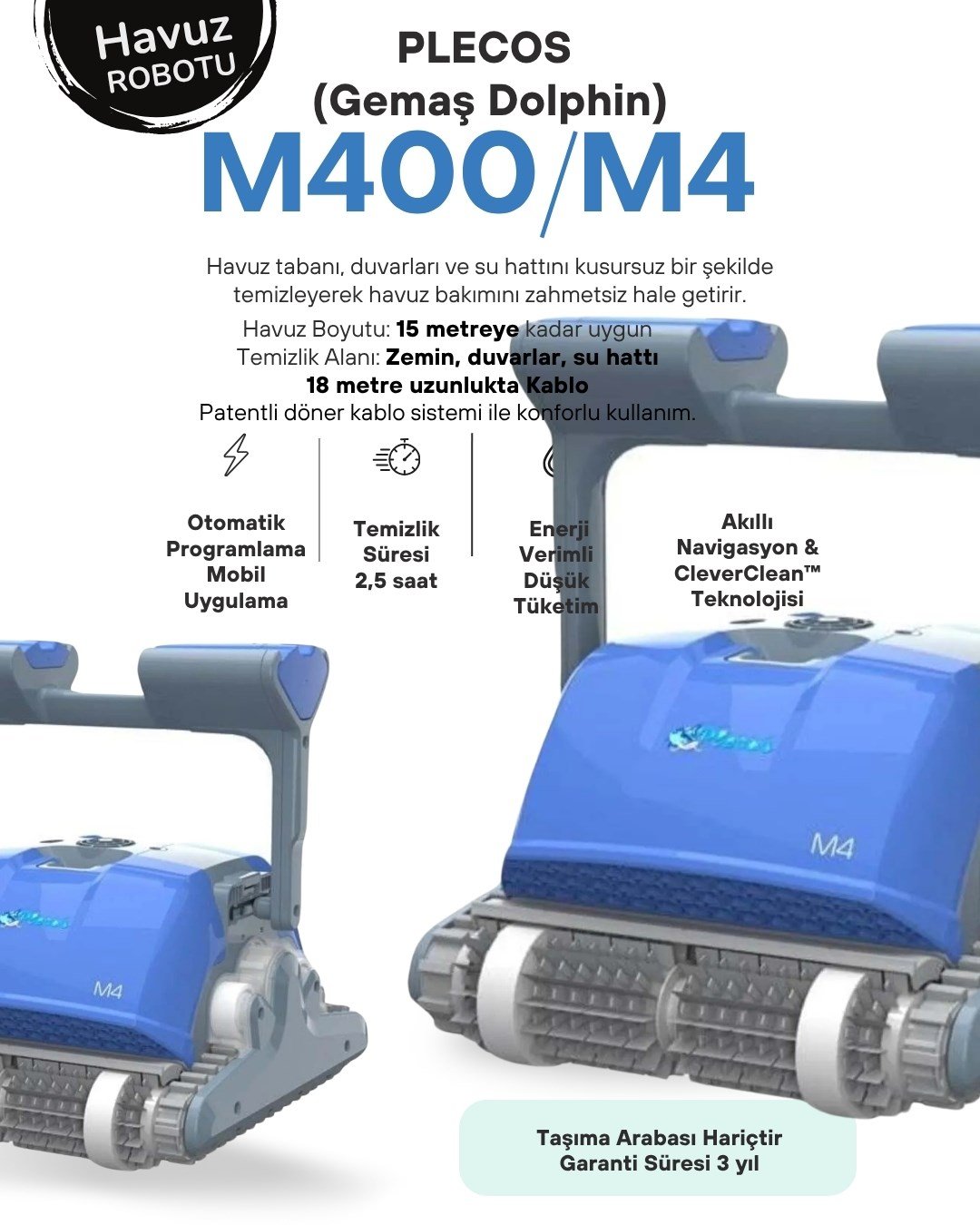 Dolphin M400 Akıllı Havuz Robotu