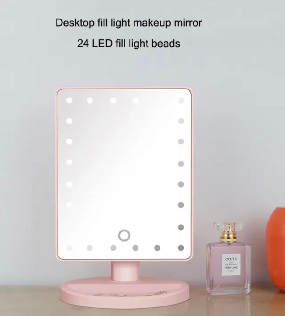 Led Işıklı Makyaj Aynası 22 Ledli Dokunmatik Işık Ayarlı Ayna