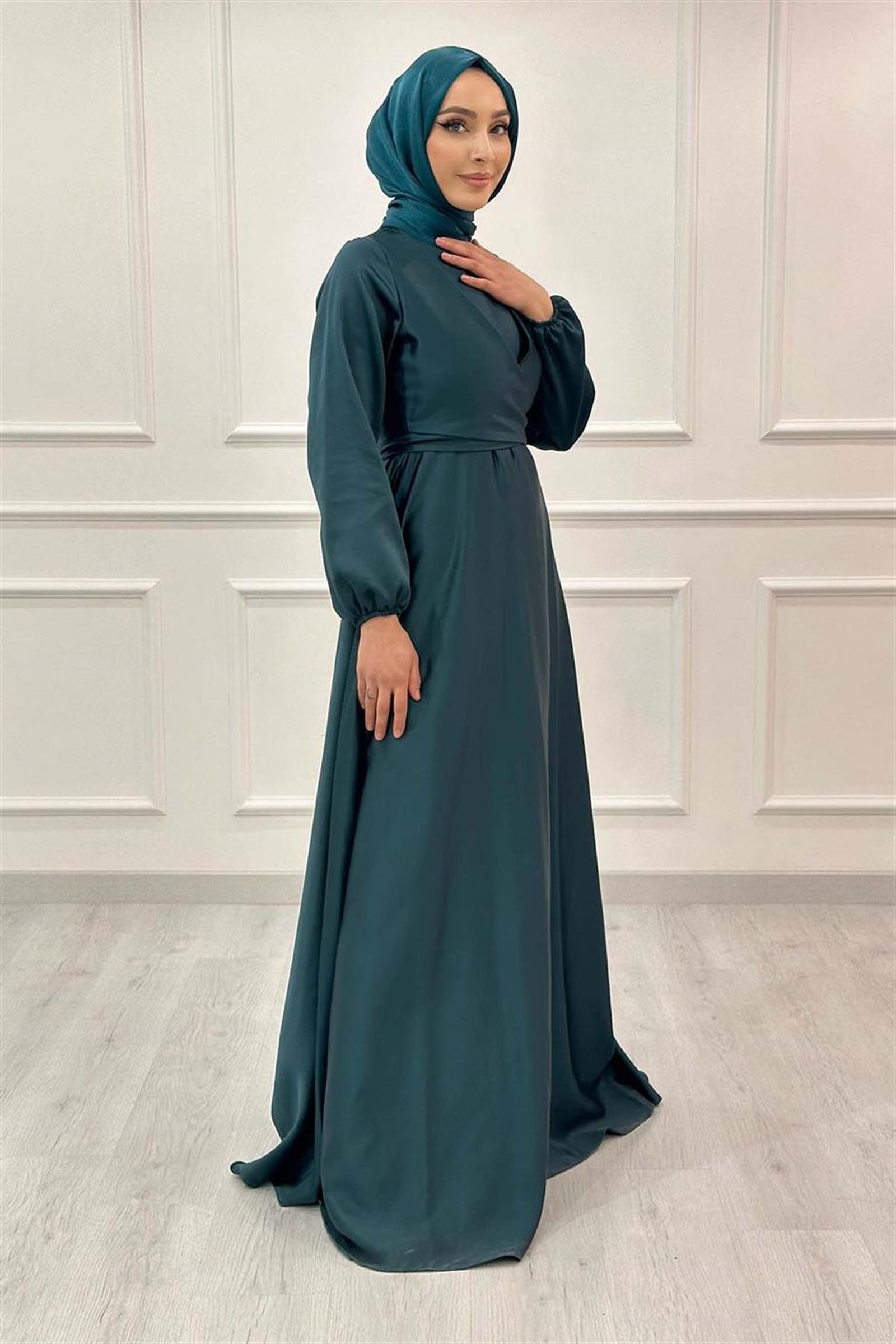 V Yaka Saten Abiye 3090 Yeşil