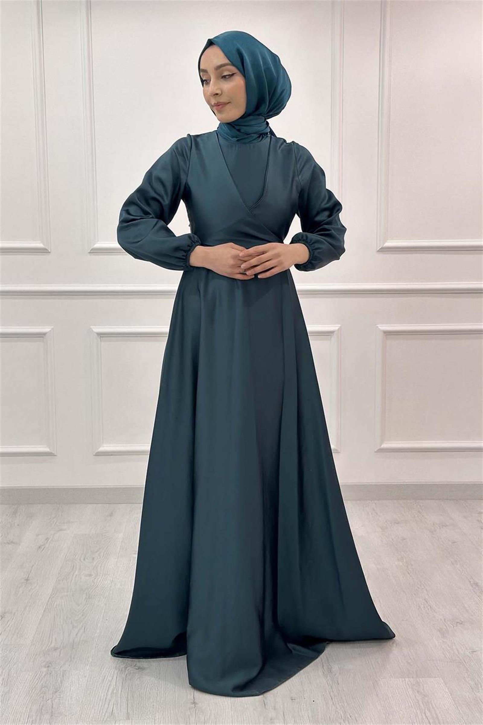 V Yaka Saten Abiye 3090 Yeşil
