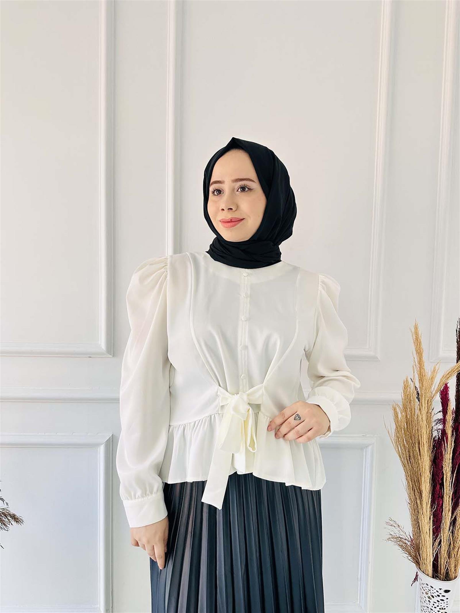 Saten Gömlek 1052 Ekru