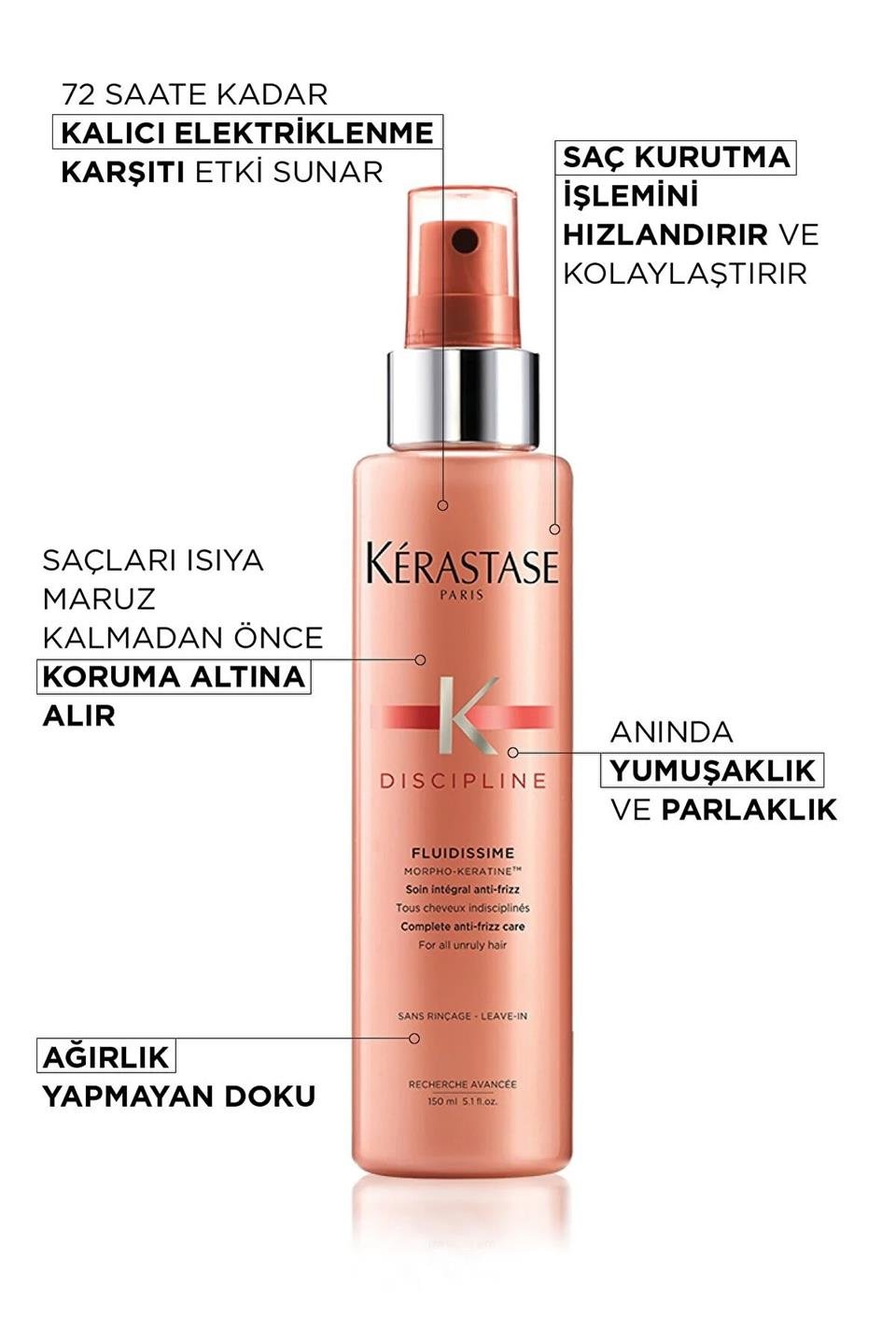 Kerastase Asi Ve Kabarık Saçlar Için Koruyucu Saç Spreyi - Fluidissime  Morpho Keratine 150 Ml 3474630655201