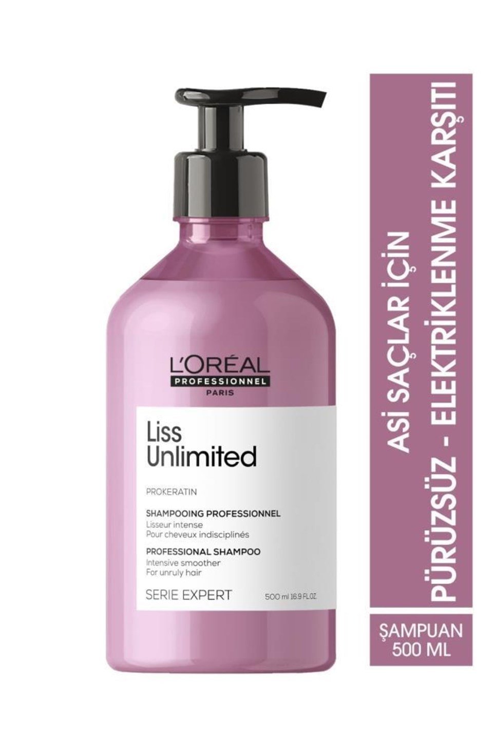 LOREAL Serie Expert Liss Unlimited Elektriklenme Karşıtı ve Yumuşaklık  Veren Şampuan 500 ml