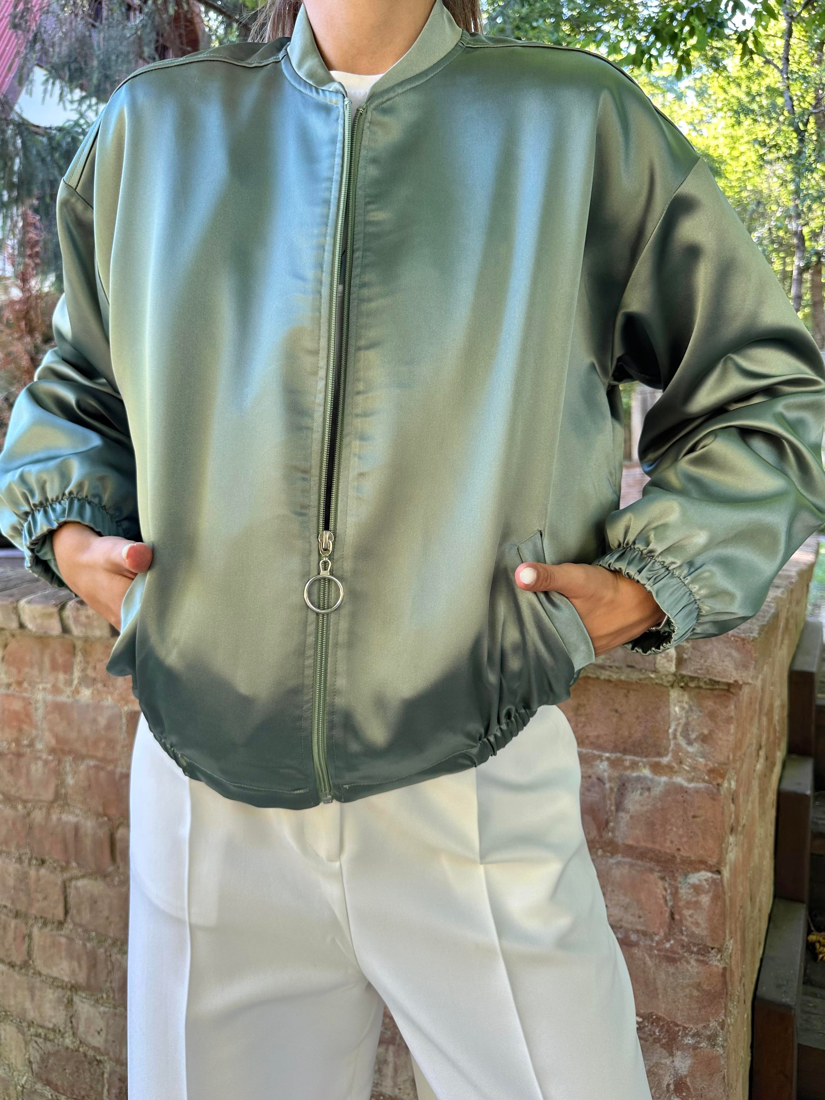 Bomber Jacket - Mint | elisafashionwoman.com